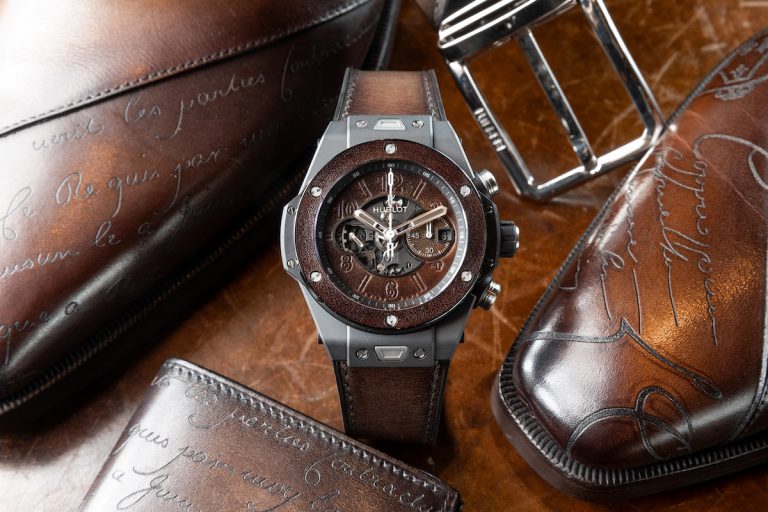 Hublot BIG BANG UNICO BERLUTI 冰棕腕錶 製錶專家與皮革大師的跨界傑作