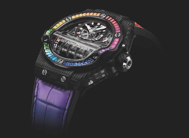 宇舶再推材質融合超狂設計 BIG BANG MP-11 彩虹3D碳纖維腕錶