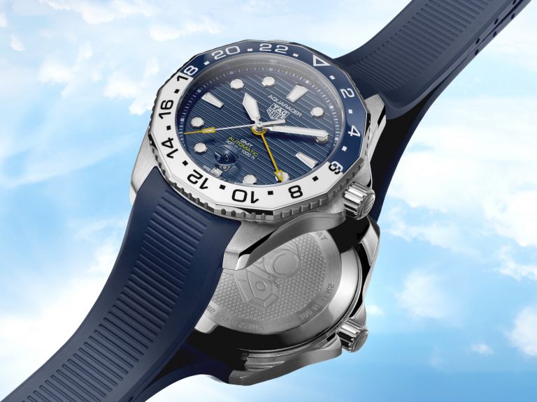 藍白夏日運動配色 TAG Heuer Aquaracer Professional 300 GMT 兩地時間腕錶