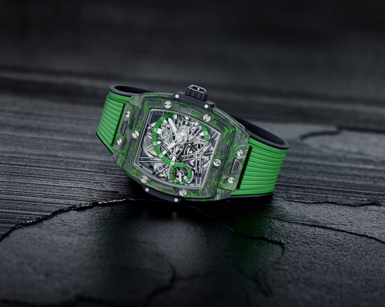 Hublot Spirit of Big Bang ￼羅勒綠陀飛輪碳纖維腕錶