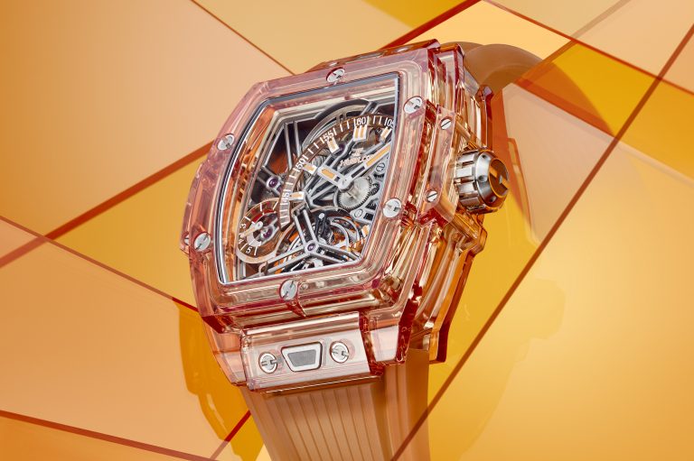 Hublot Spirit of Big Bang 冰橙藍寶石陀飛輪五日鍊腕錶