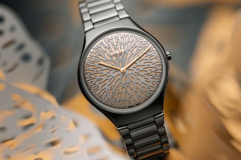 精緻自然紋理圖案 Rado瑞士雷達表真我超薄系列世界花園合作款