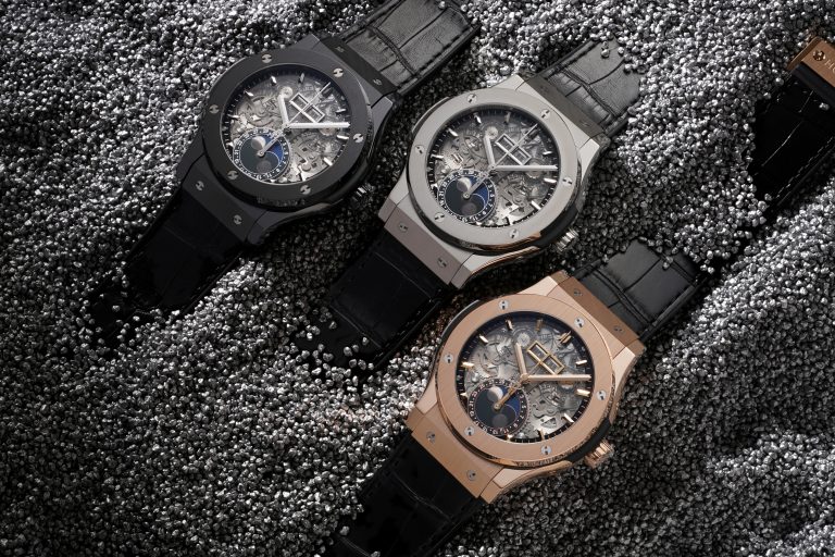 和宇宙同步感受月球的律動 宇舶經典融合系列鏤空月相腕錶