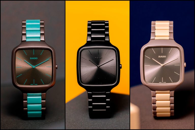 Rado True Square Thinline 真我方形系列超薄Les Couleurs™ 幻彩高科技陶瓷腕錶