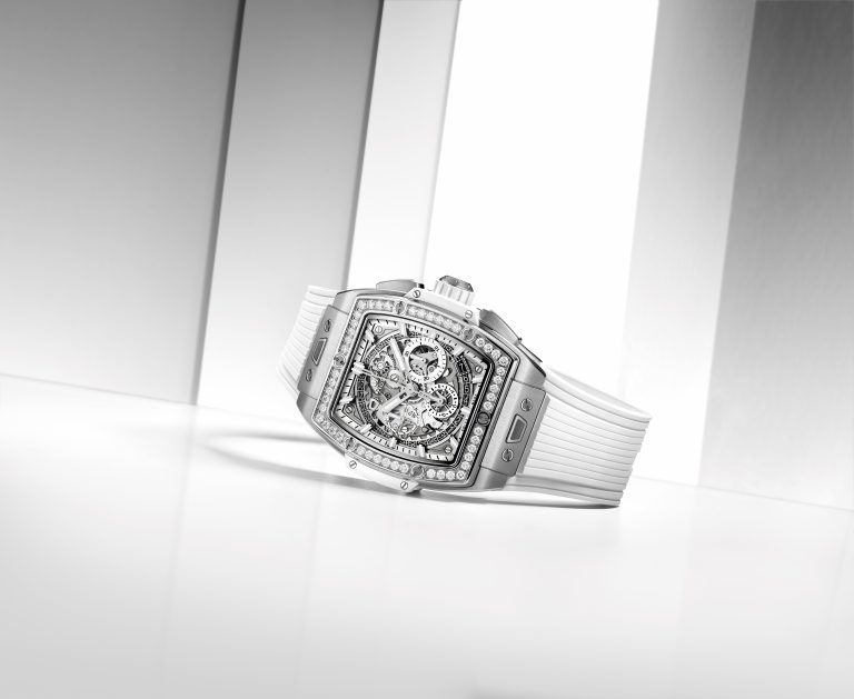 酒桶型黑白鑽錶 HUBLOT 宇舶錶Spirit of Big Bang 鈦金鑽計時碼錶