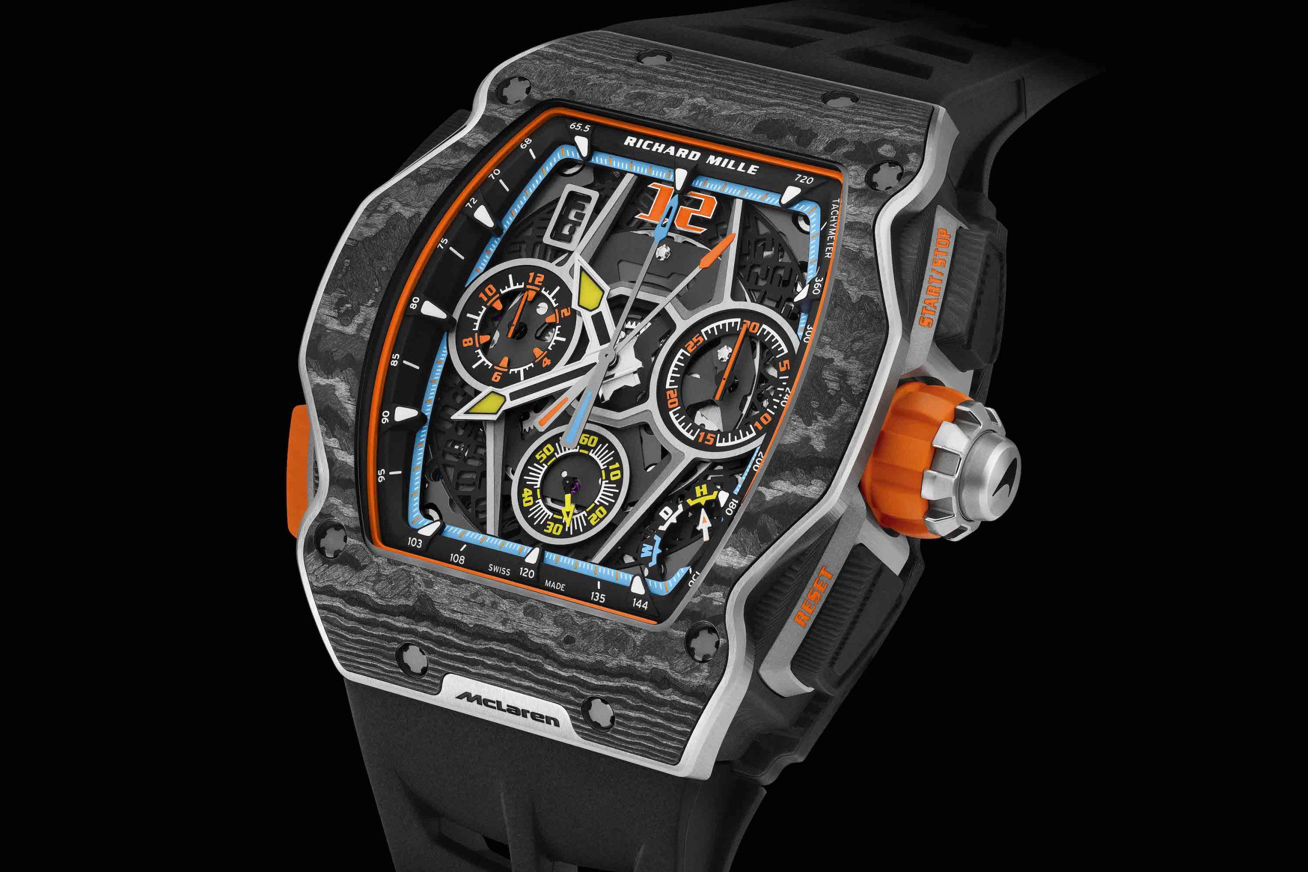 靈感汲取⾃McLaren 全新W1 跑⾞ RICHARD MILLE RM 65-01 McLaren W1