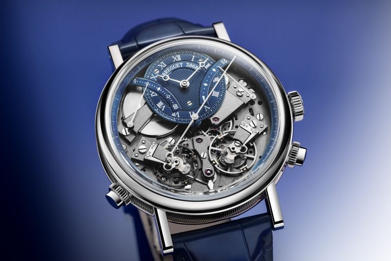 寶璣藍對稱美學 TRADITION INDEPENDENT CHRONOGRAPHE 7077 短時計時功能腕錶