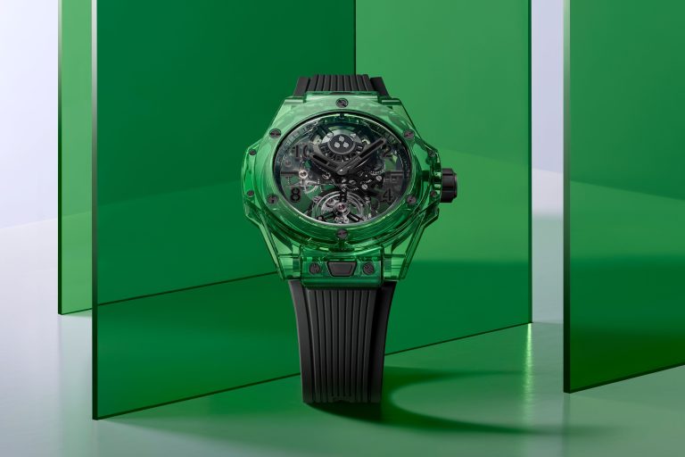HUBLOT BIG BANG 陀飛輪腕錶 全新煙燻黑藍寶石錶盤 創新SAXEM獨家抗刮技術