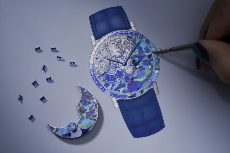 PIAGET 限量新作 ALTIPLANO 大明火掐絲琺瑯超薄鏤空珠寶腕錶