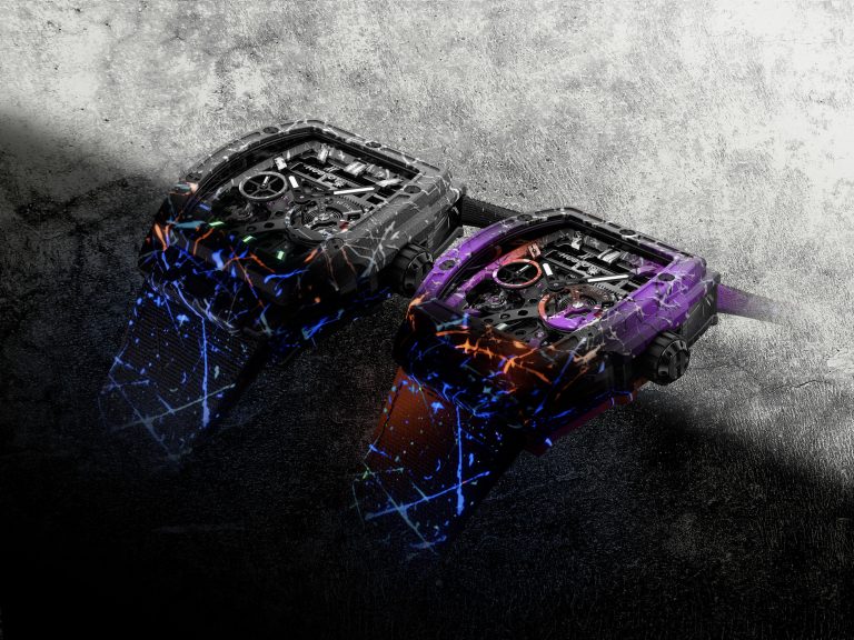 SPIRIT OF BIG BANG MECA-10街頭藝術腕錶 高科技複合材質錶殼重塑城市牆面 將街頭巨幅創作濃縮至 45 毫米錶殼 凝聚藝術能量與工藝極限  打造百萬級可佩戴的當代藝術品