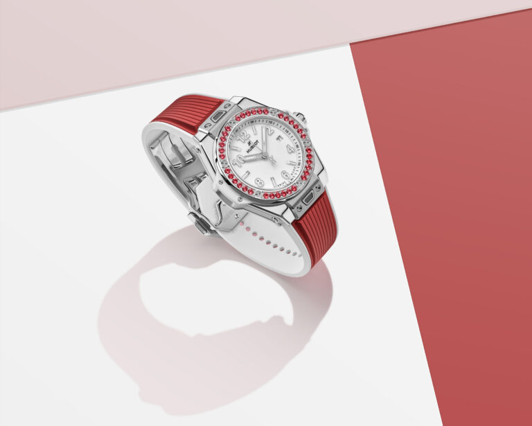 HUBLOT Big Bang One Click 33毫米悅彩特調系列五款繽紛彩寶搭配快拆橡膠錶帶形塑個性甜美新女力 打造輕奢珠寶運動時計