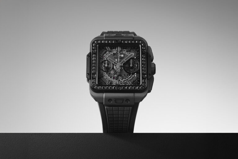 全新Square Bang Unico極致黑計時鑽錶 黑色奢華的新境界 腕上的酷黑領結   男人最性感的正裝配件