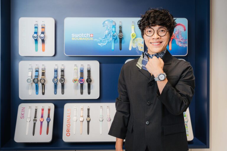 SWATCH打造時尚腕錶新地標 SWATCH臺北101概念店全新風貌亮相引領潮流腕錶新風尚 金曲歌王盧廣仲帥氣現身盡現腕間魅力