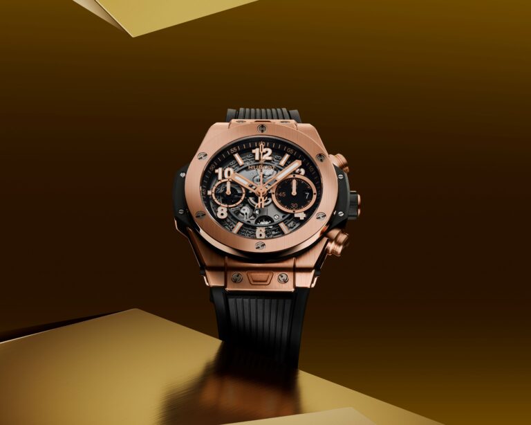 Big Bang皇金腕錶系列 以暖金光澤綻放派對季的極致奢華 皇金 × 深色 × 光影：打造焦點造型的絕佳組合