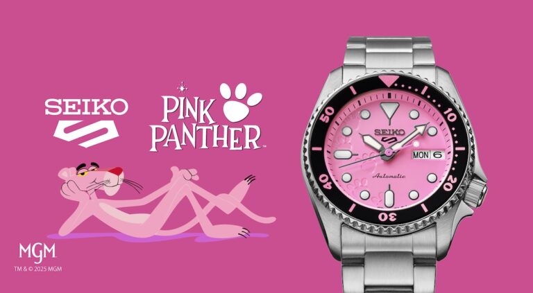 ＜Seiko 5 Sports＞x＜Pink Panther＞粉紅豹躍上腕間「粉」頑皮